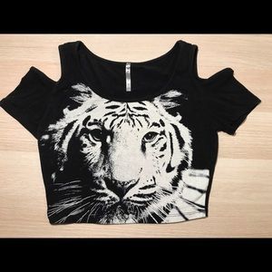 Ganga USA Tiger Crop Top